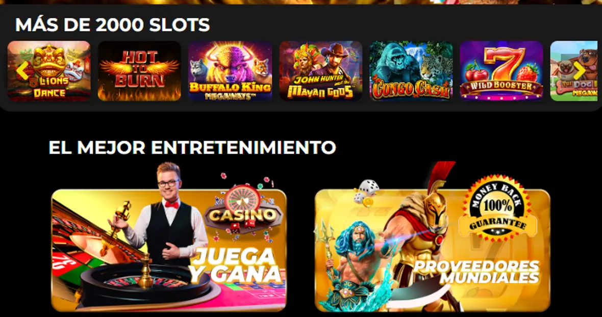 Selección real de slots disponibles en BET24